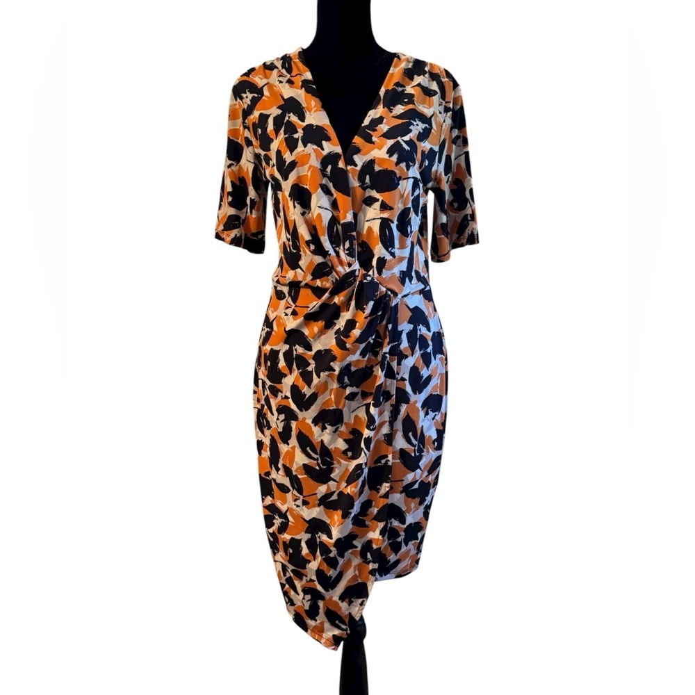 Banana Republic Blue and Orange Midi‎ Dress​